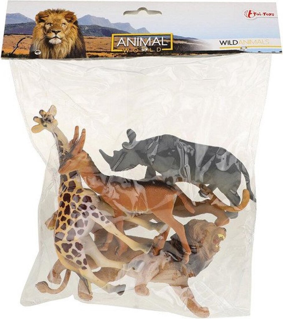 Toi-toys Animal World Wild Dieren Dien Deluxe, 5st.