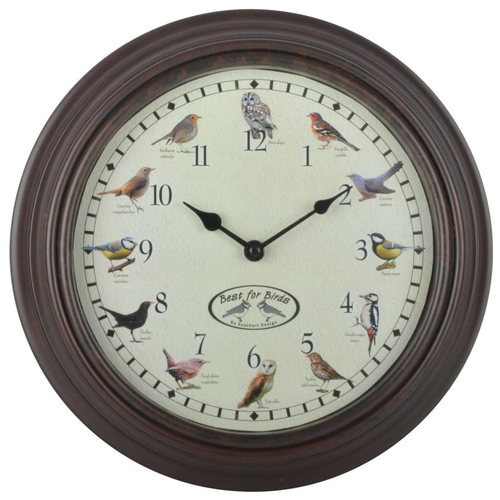 Esschert Design Esschert Design Orologio con suoni di uccelli