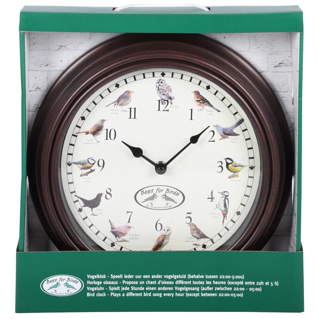 Esschert Design Esschert Design Orologio con suoni di uccelli