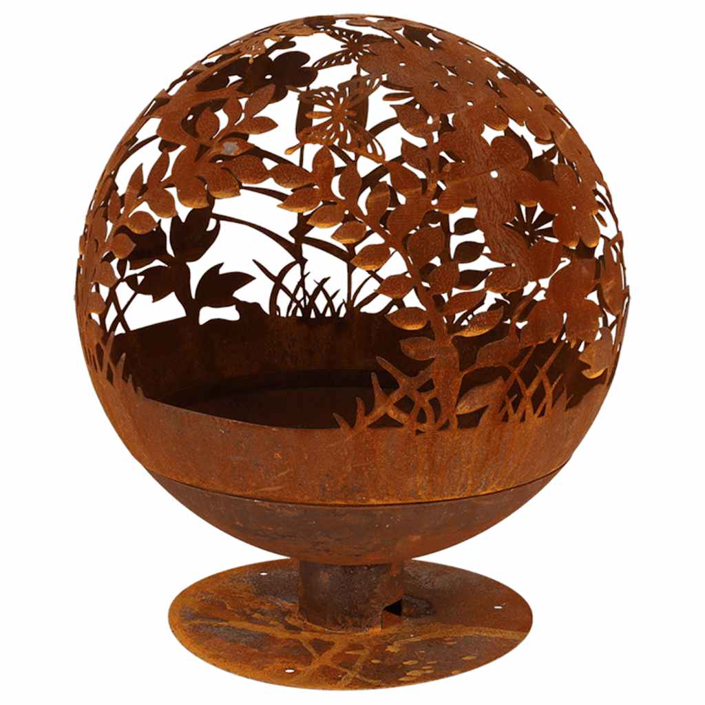 ESSCHERT Design ESSchert Design Fire Korf Láser Corte Flores Rust -Coled FF294