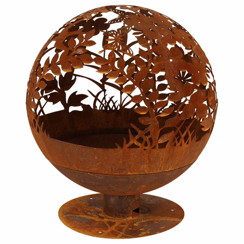 ESSCHERT Design ESSchert Design Fire Korf Láser Corte Flores Rust -Coled FF294