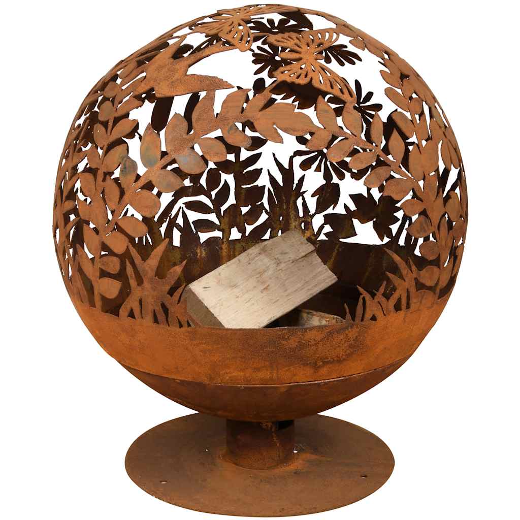 ESSCHERT Design ESSchert Design Fire Korf Láser Corte Flores Rust -Coled FF294