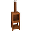 Design ESSCHERT CHIMEPLACE DE JARDÍN DEL DESED ESCHERT CON ALMACENAMIENTO DE MADERA RUSTO -COLADO FF298