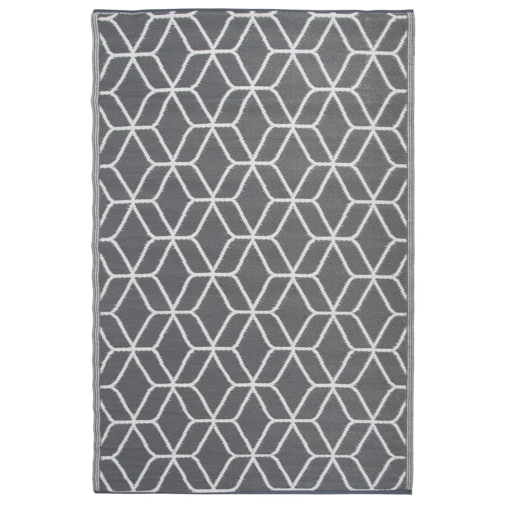 Design ESSCHERT ESSCHERT Design Rug al aire libre 180x121 CM Grey and White OC25
