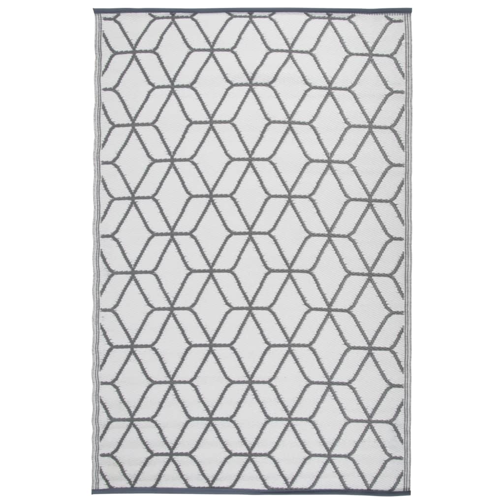 Design ESSCHERT ESSCHERT Design Rug al aire libre 180x121 CM Grey and White OC25