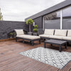 Design ESSCHERT ESSCHERT Design Rug al aire libre 180x121 CM Grey and White OC25