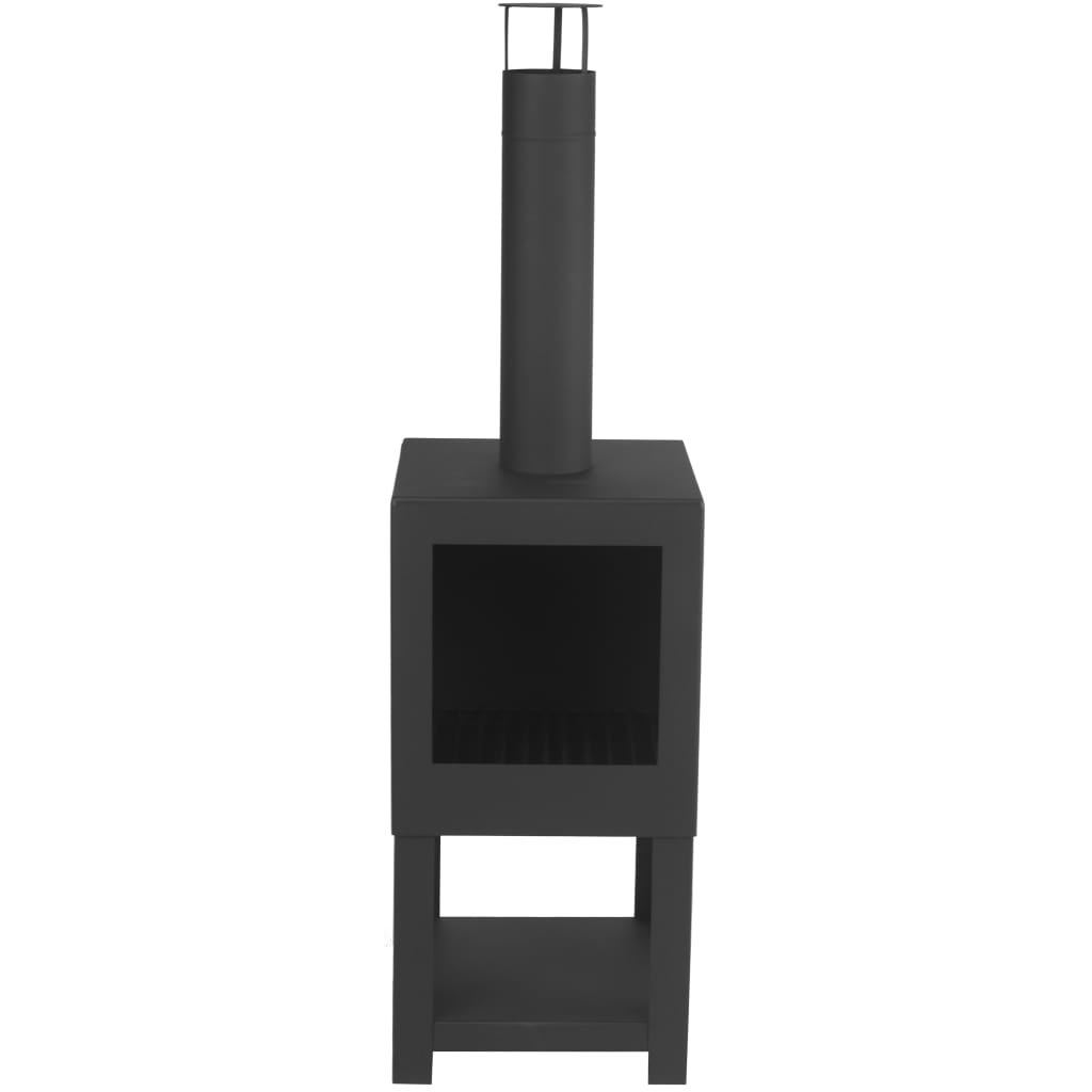 Design ESSCHERT CHIMEPLACIÓN DE JARDÍN DESED ESCHERT con almacenamiento de madera Negro FF410