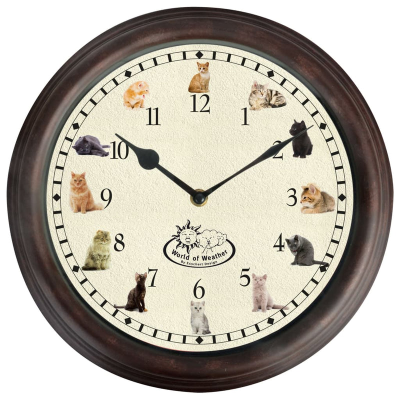 Esschert Design Esschert Design Klock con suoni di gatti