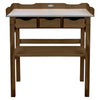 Esschert design oppottafel met lades bruin