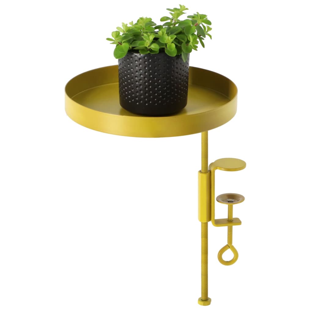Esschert design plantenblad met klem rond m goudkleurig