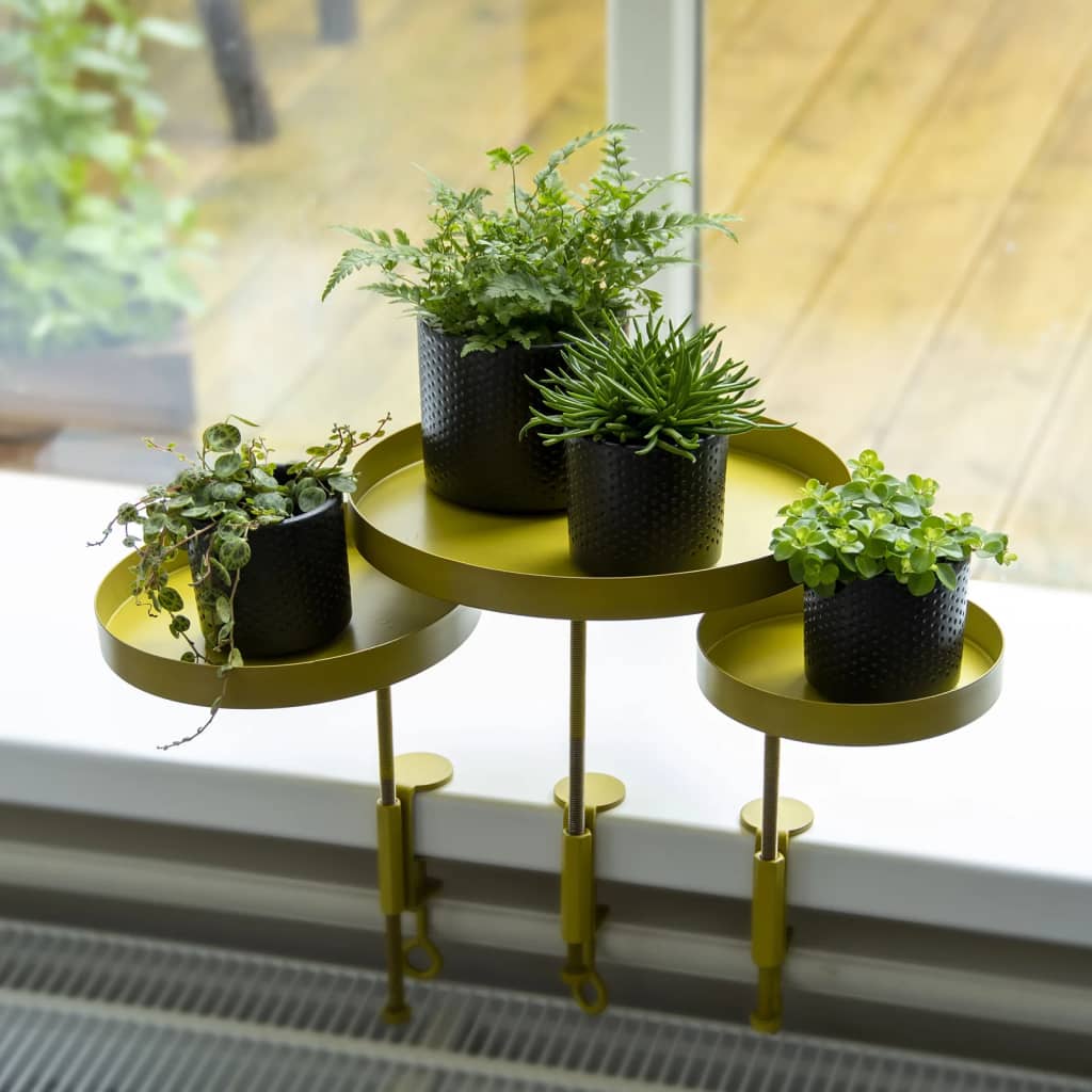 ESSCHERT Diseño Esschert Design Plant Blaad con abrazadera alrededor de L de color oro