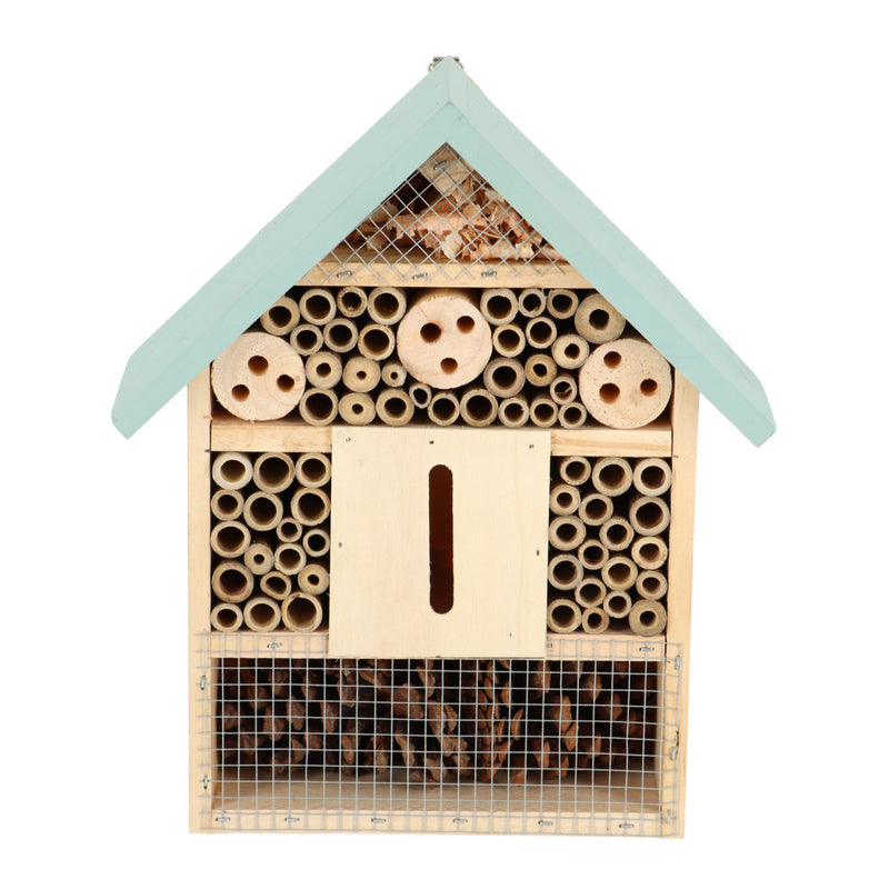 Esschert Design Esschert Design Wooden Insect Hotel 10x24x29 cm Verde menta naturale