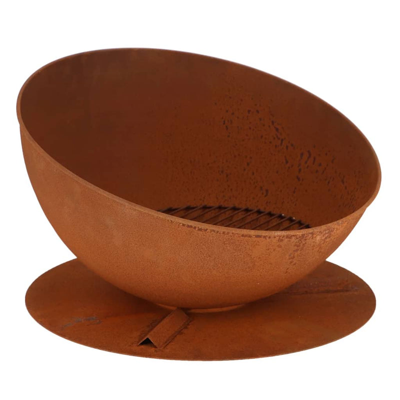 Esschert Design Esschert Design Fire Bowl Hellend su disco Rust -Colored