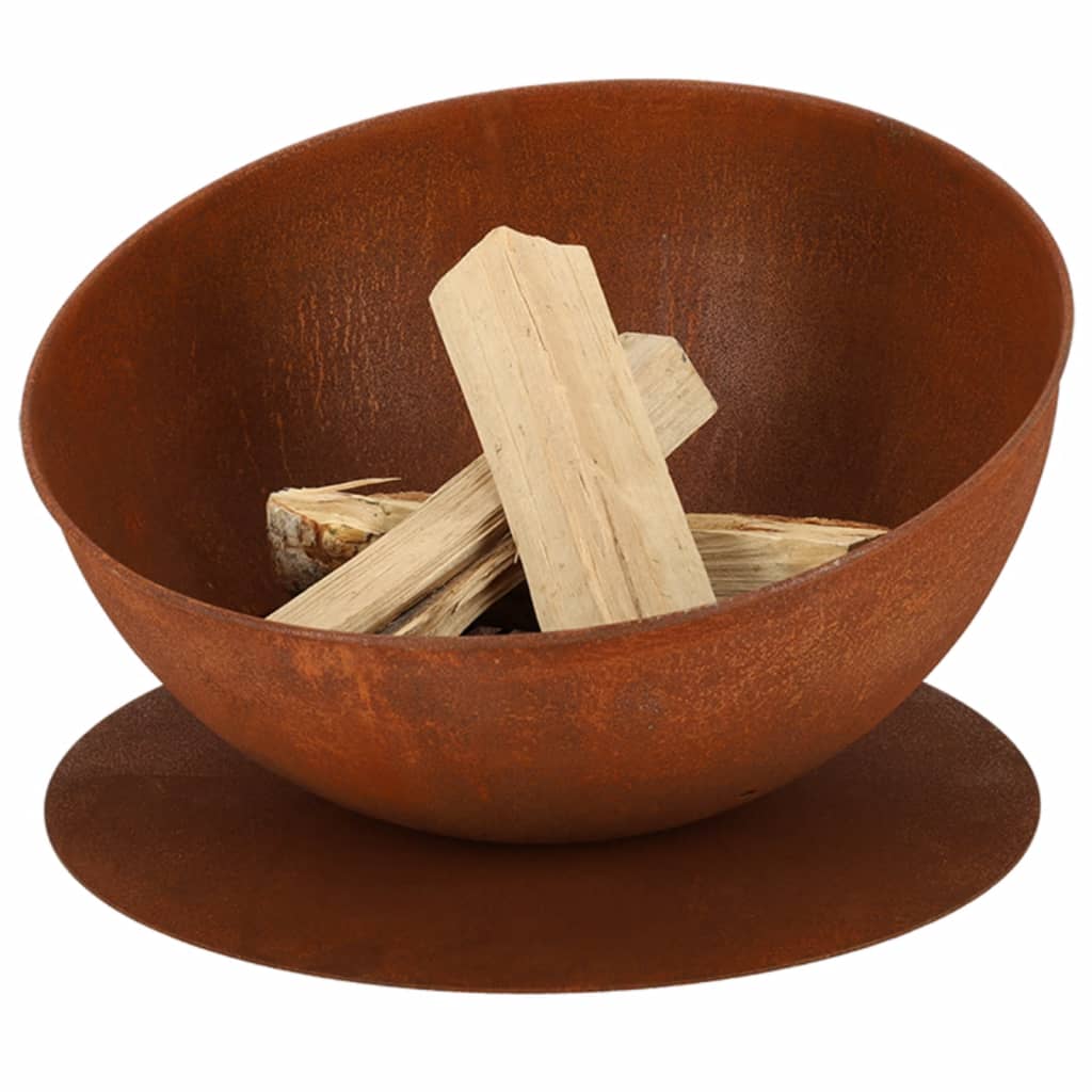 Esschert Design Esschert Design Fire Bowl Hellend su disco Rust -Colored