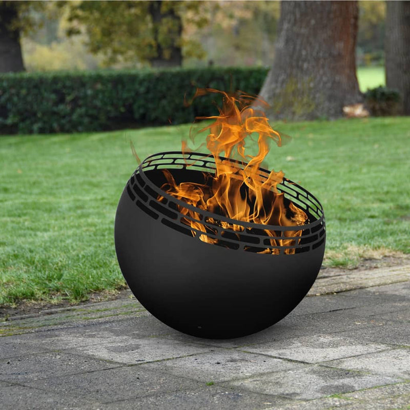 Esschert Design Esschert Design camino strisce sferiche nere
