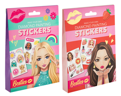 Besties diamond painting stickers assorti