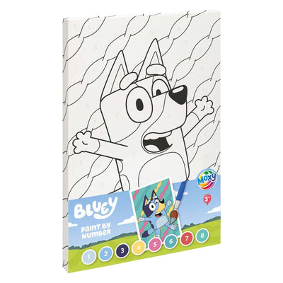 Dipinto Moxy bluey su tela numerica