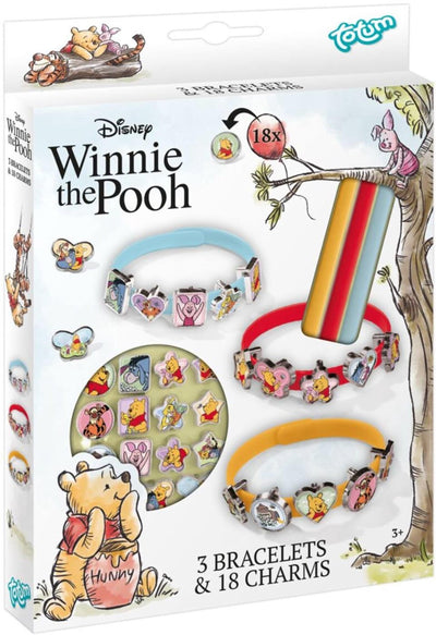 Grupo de manualidades creativas totum winnie the pooh 3 pulseras 18 charms
