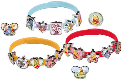Grupo de manualidades creativas totum winnie the pooh 3 pulseras 18 charms