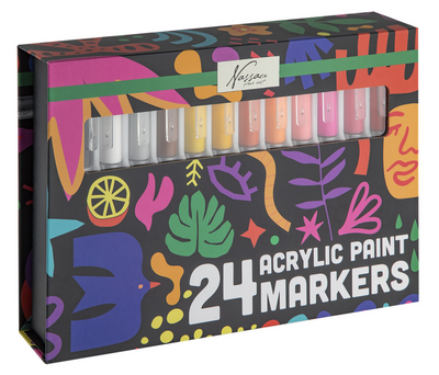 Creative craft group nassau grote acryl verfmarkers - 24st.