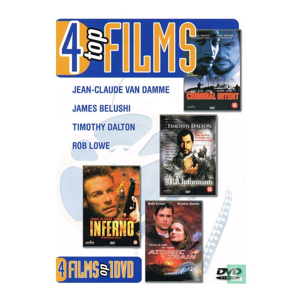 DVD di base 4 Top Films Intent Criminal Informment Inferno Atomic Train