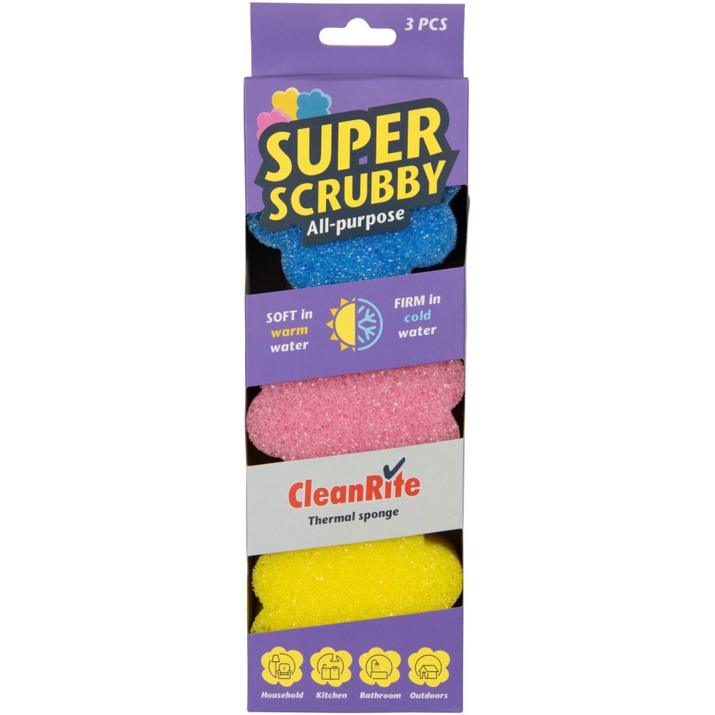 Cleanrite Cleanrite Scrub Sponge 3 pezzi