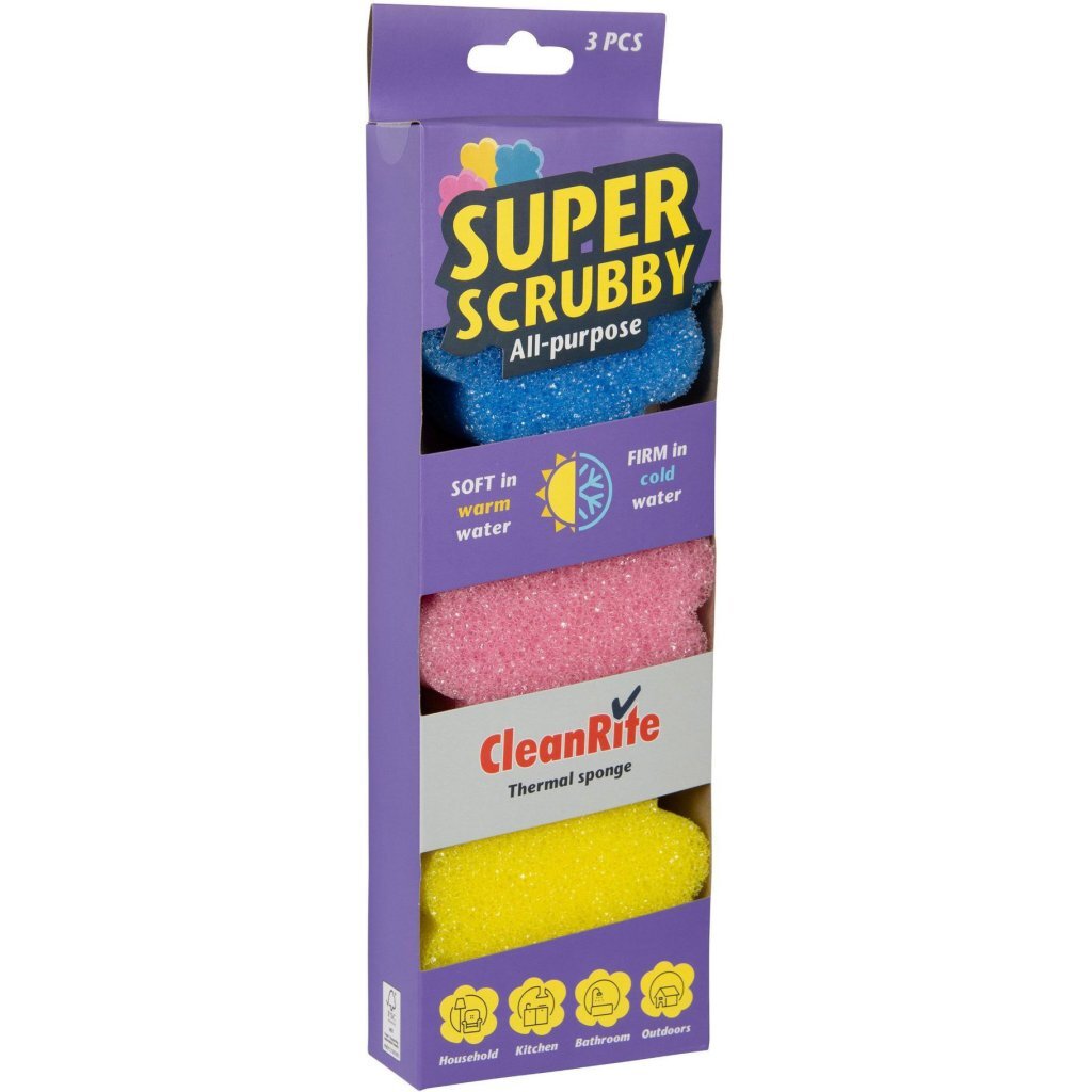 CleanRite CleanRite Scrub Sponge 3 piezas