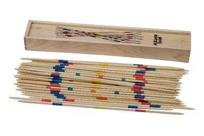Longfield mikado 25 cm - scatola di legno - concentrazione jumbo - gioco di abilità per interni ed esterni - gioco per famiglie - cuore d'angelo