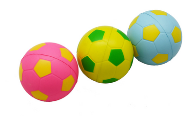 Angel sports set soft foam ballen 6,3cm 3 stuks in net