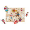 Puzzle con bottoni in legno Engelhart Circo 9 pezzi