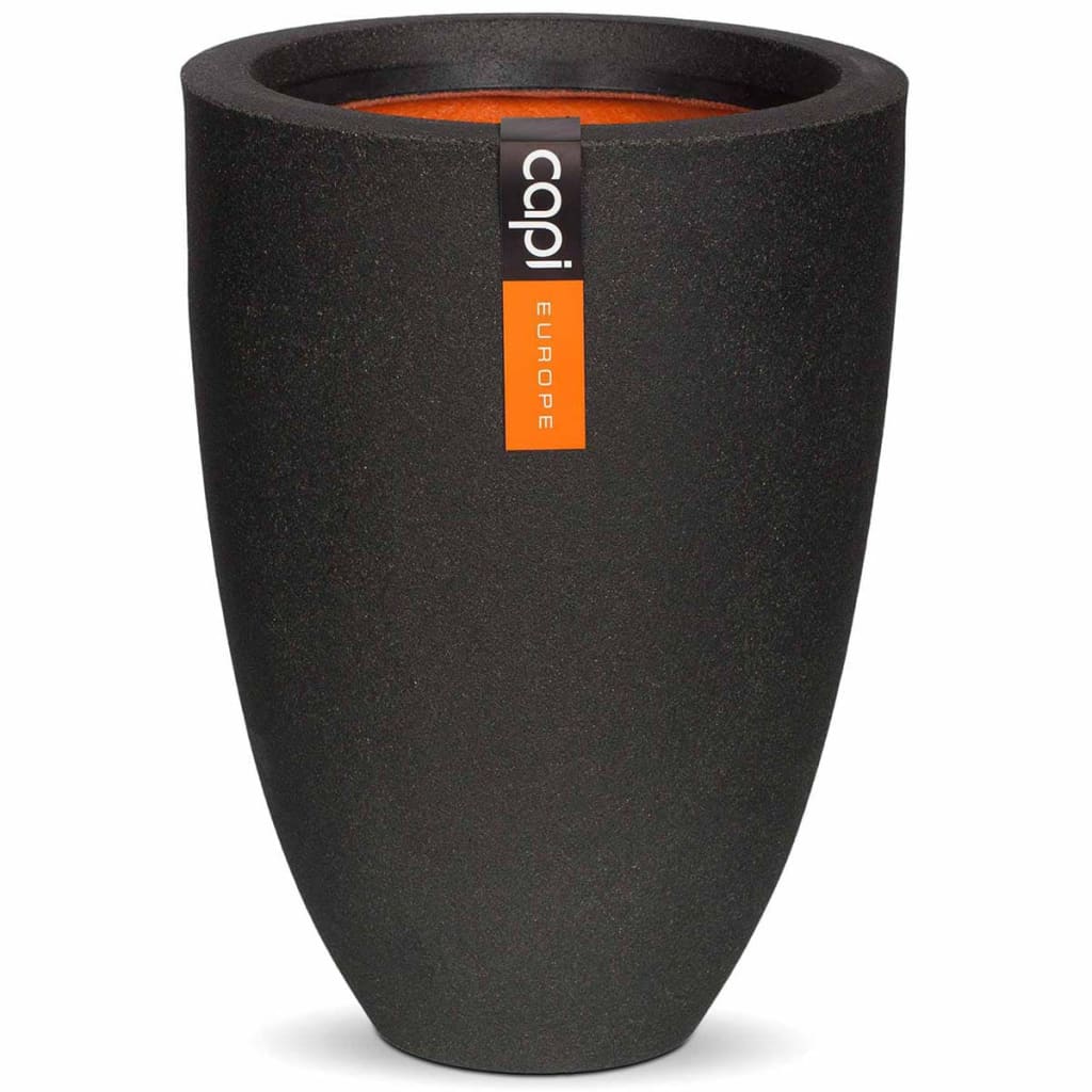 Capi Capi Flowerpot Urban Smooth Elegant bajo 26x36 cm Negro KBL781