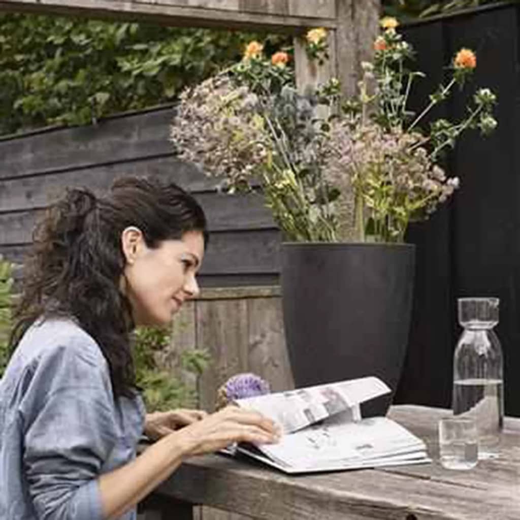 Capi Capi Flowerpot Urban Smooth Elegant Elegant Layer 36x47 CM Black KBL782