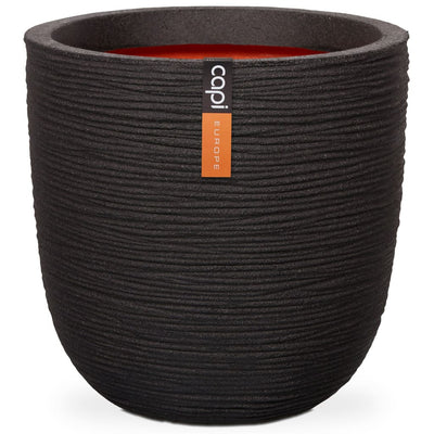 Capi Capi Flowerpot Nature Rib 35x34 cm Nero KBLR932