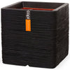 Macetero capi capi natural costilla cuadrado 30x30 cm negro kblr902