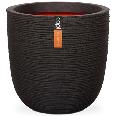 Capi Capi Flowerpot Nature Rib 54x52 cm Nero KBLR935