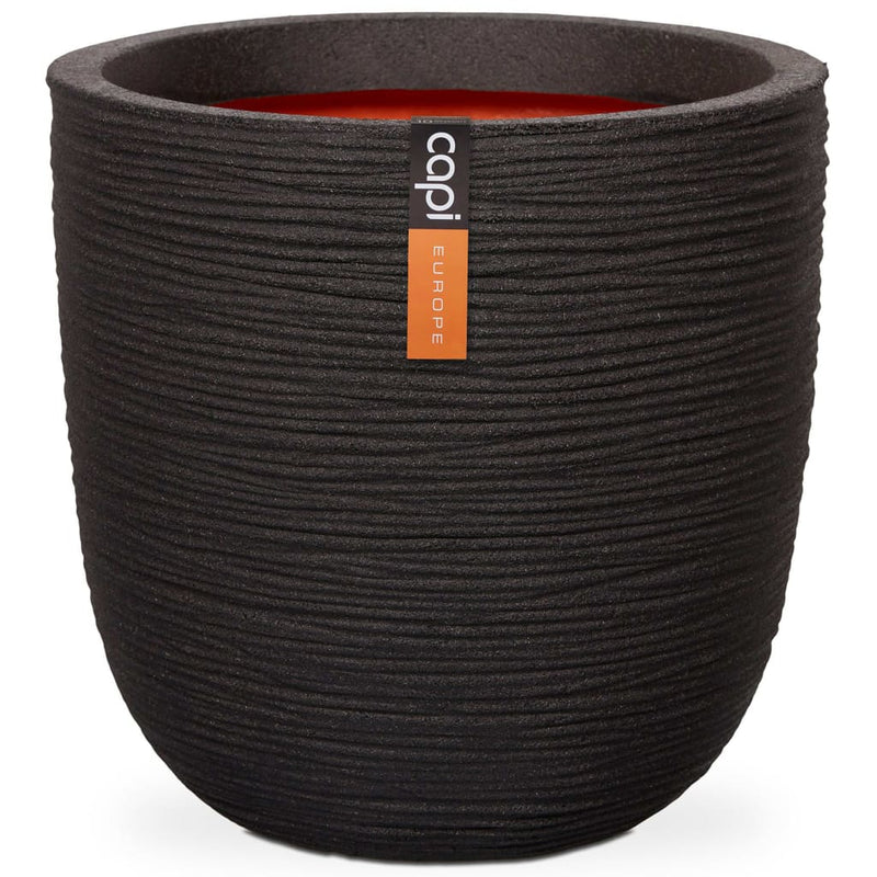 Capi Capi Flowerpot Nature Rib 54x52 cm Nero KBLR935