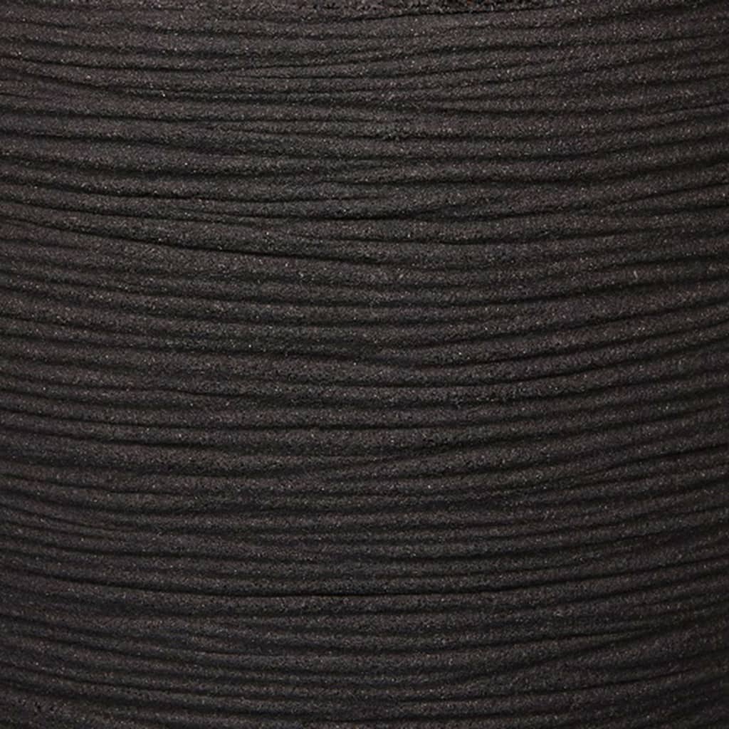 Capi Capi Flowerpot Nature Rib 54x52 CM Black KBLR935