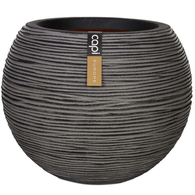 Capi Capi Flowerpot Nature Rimo sferico 40x32 cm Antracite Kofz270