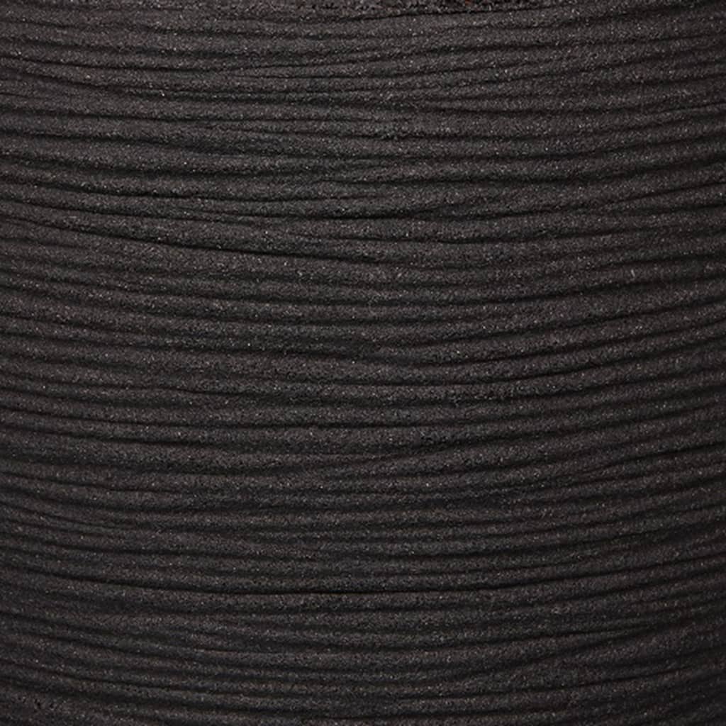 Capi Capi Planter Nature Rib Square 50x50 cm Negro