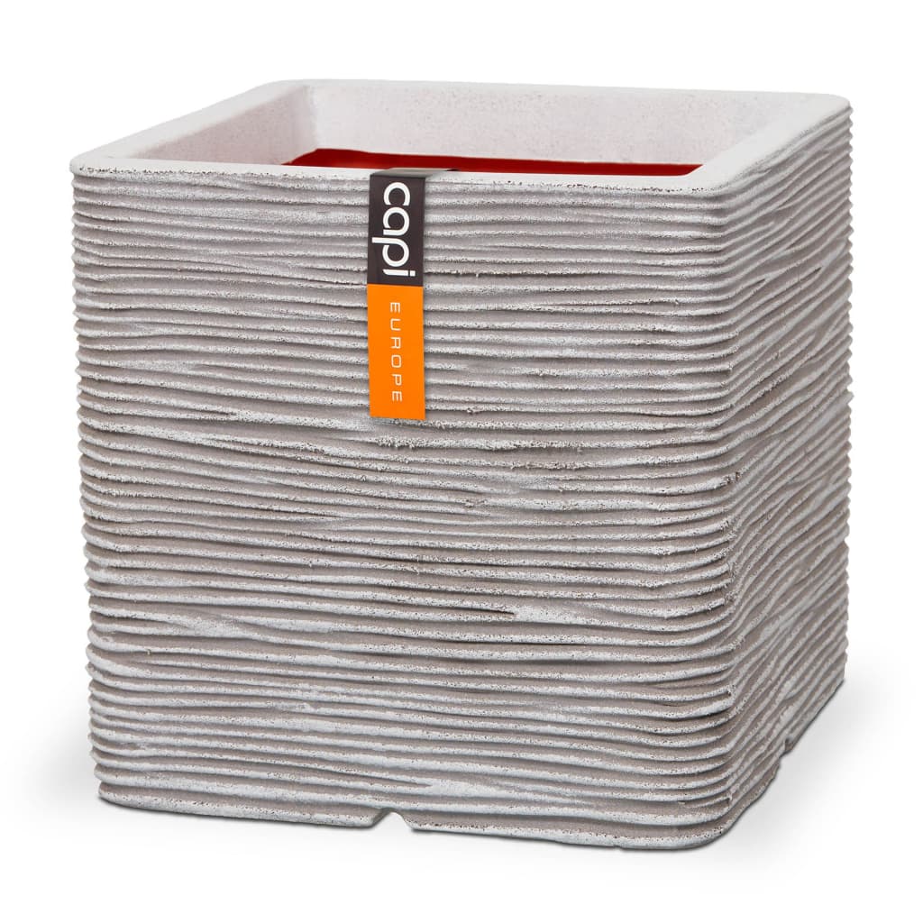 Capi Capi Planter Nature Rib Square 50x50 CM Color de marfil