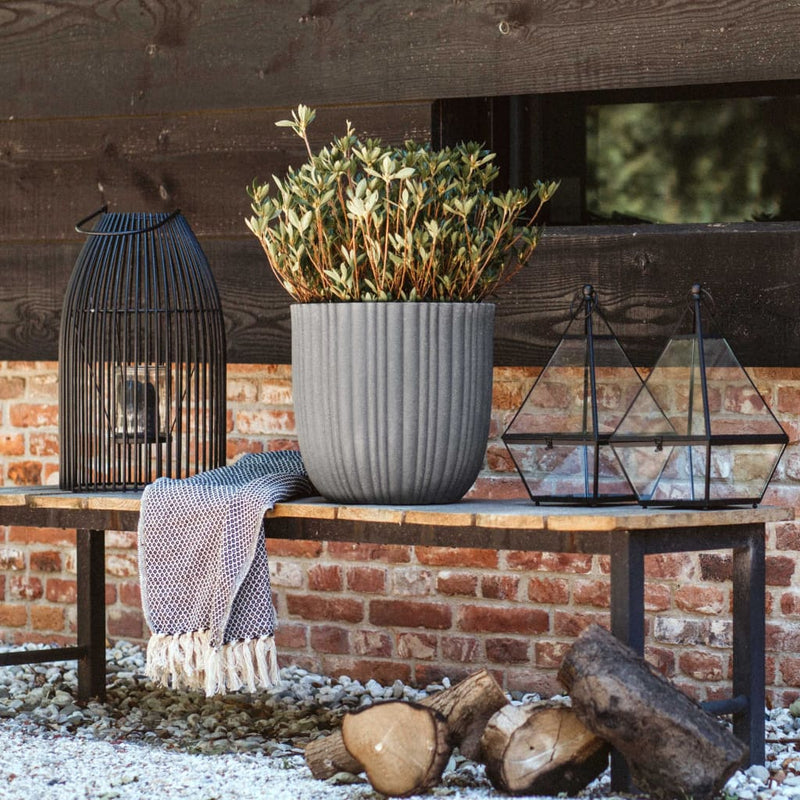 Capi Capi Planter Tubo urbano 35x34 cm de gris oscuro