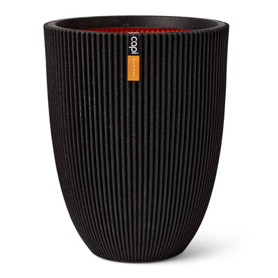 Capi Capi Flowerpot Groove Elegant 34x46 cm Nero