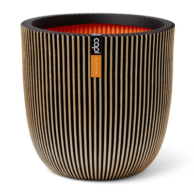 Groove Capi Capi Planter 35x34 cm de color negro y dorado
