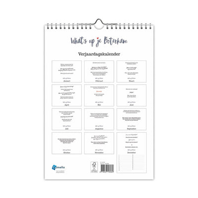 Calendario de cumpleaños Comello, ¿qué tal tu sándwich?