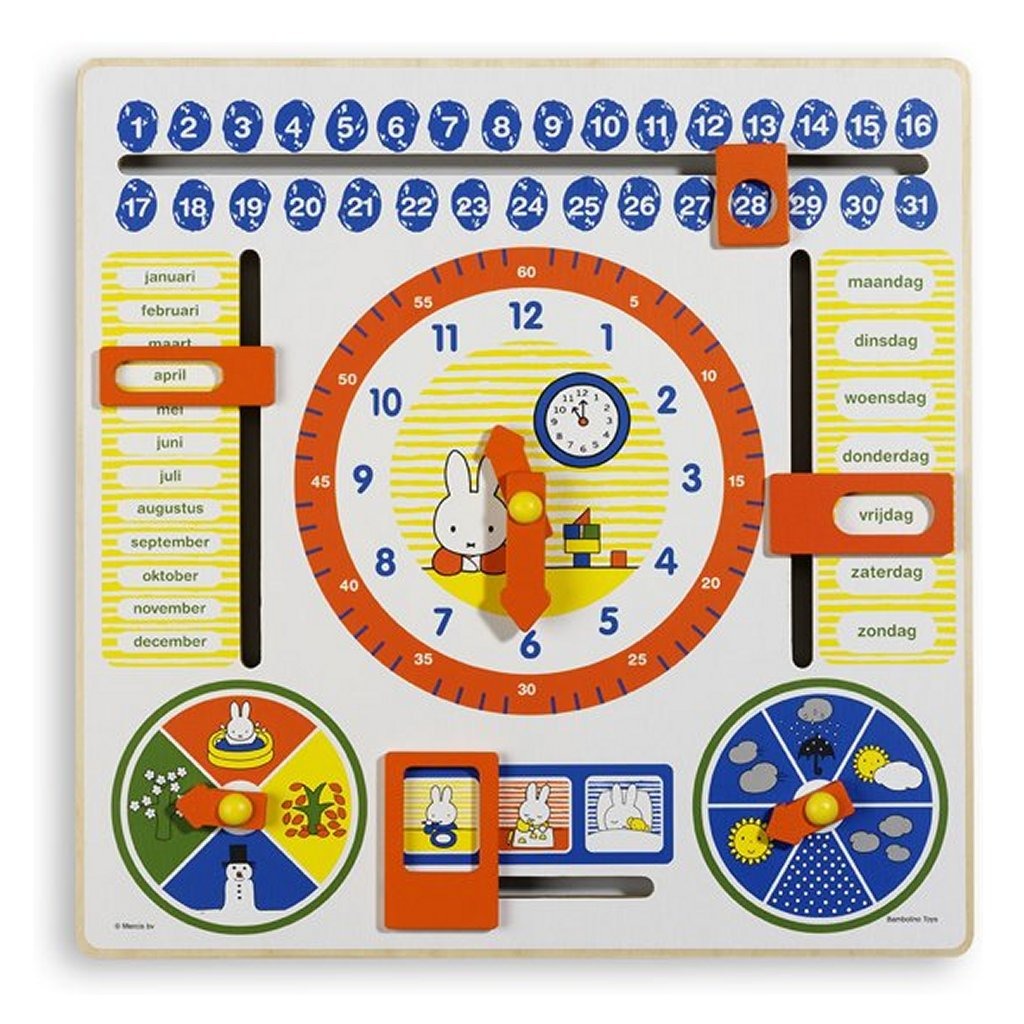 Reloj de calendario de Bambolino Toys