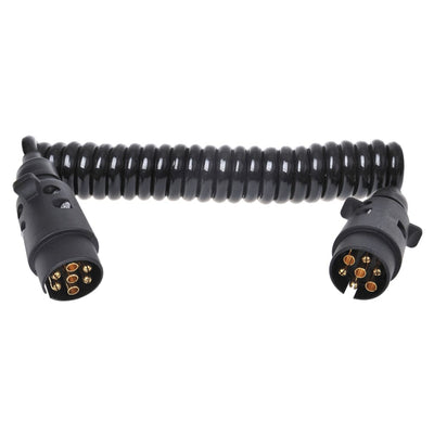 Proplus Cable espiral con enchufe de 2x7 pines 3 m