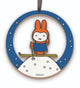 Ciondolo natalizio Miffy in legno invernale ø7,5cm