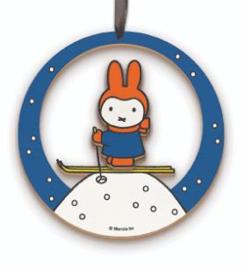 Miffy colgante navideño madera invierno ø7,5cm