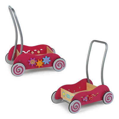 Simplemente para niños simplemente para Push Wooden Push Pink