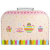 Semplicemente per bambini semplicemente per cupcake set da tè in porcellana con valigetta